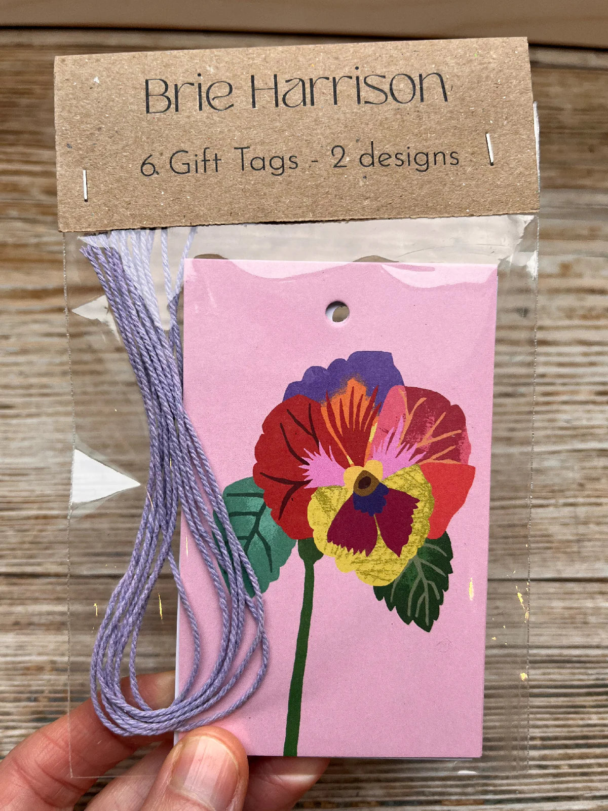 Pansy Gift Tags - Pack of 6 - THE BRISTOL ARTISAN