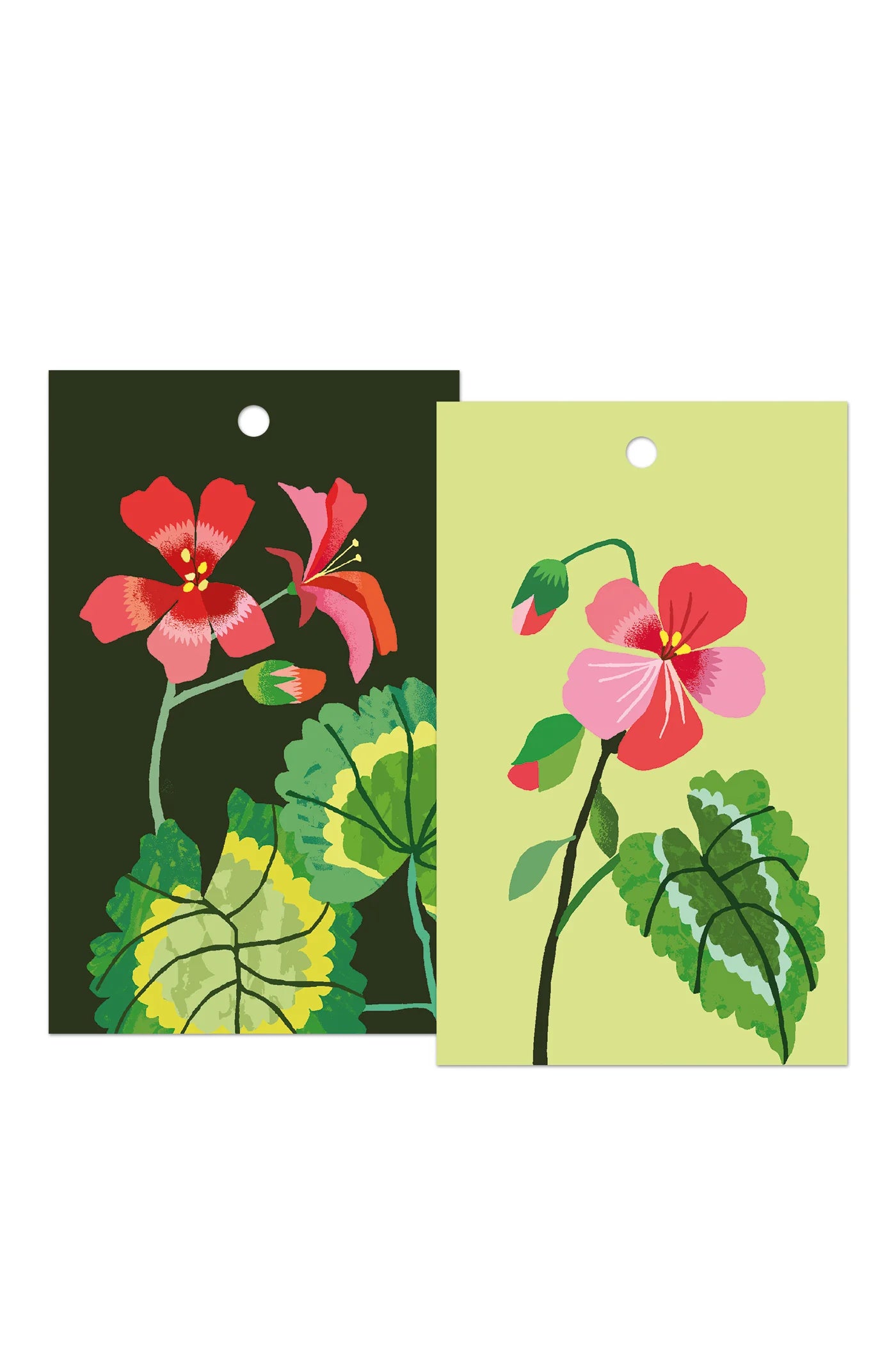 Geranium Gift Tags - Pack of 6 - THE BRISTOL ARTISAN