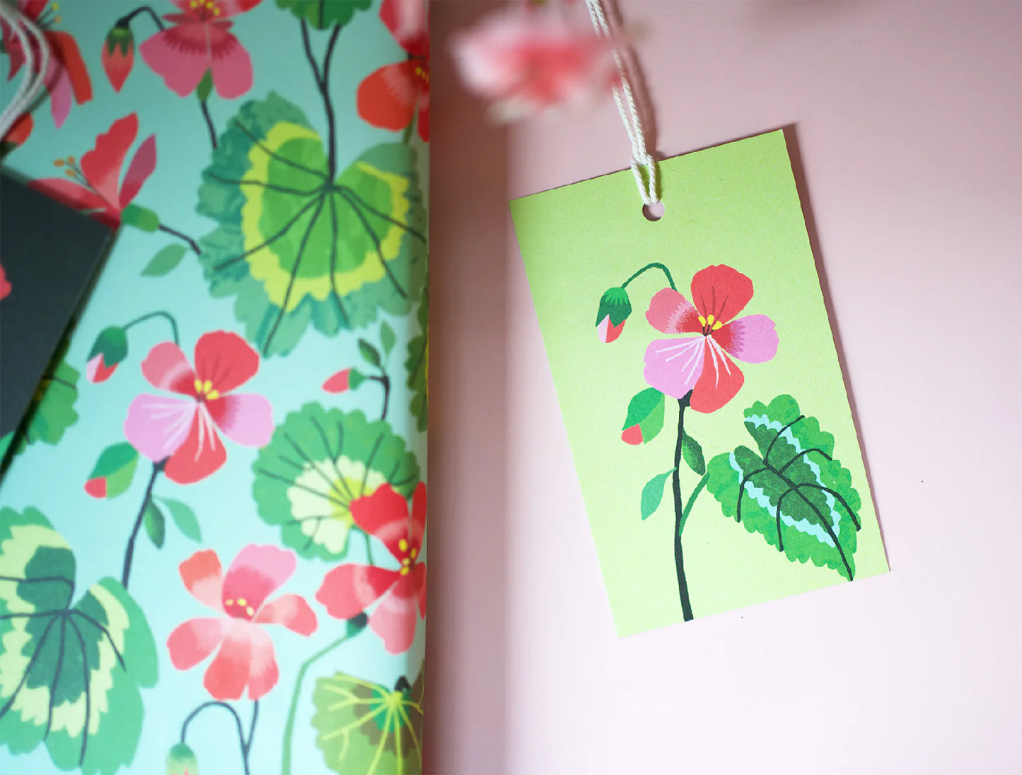 Geranium Gift Tags - Pack of 6 - THE BRISTOL ARTISAN