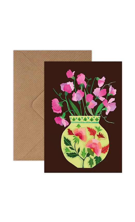 Sweet Peas Greetings Card - THE BRISTOL ARTISAN