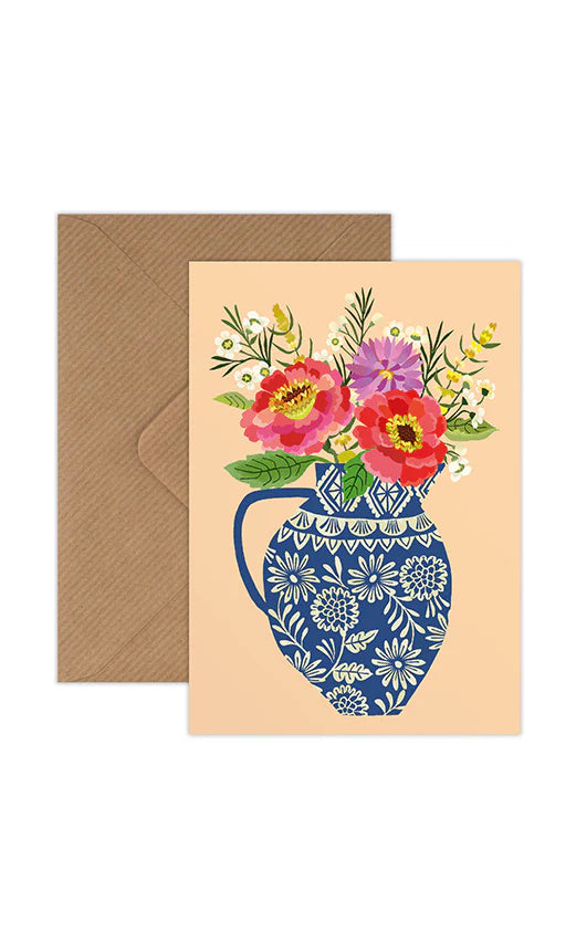 Folk Flowers Greetings Card - THE BRISTOL ARTISAN