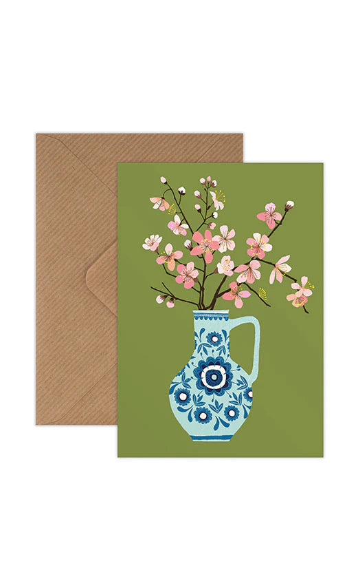 Cherry Blossom Greetings Card - THE BRISTOL ARTISAN
