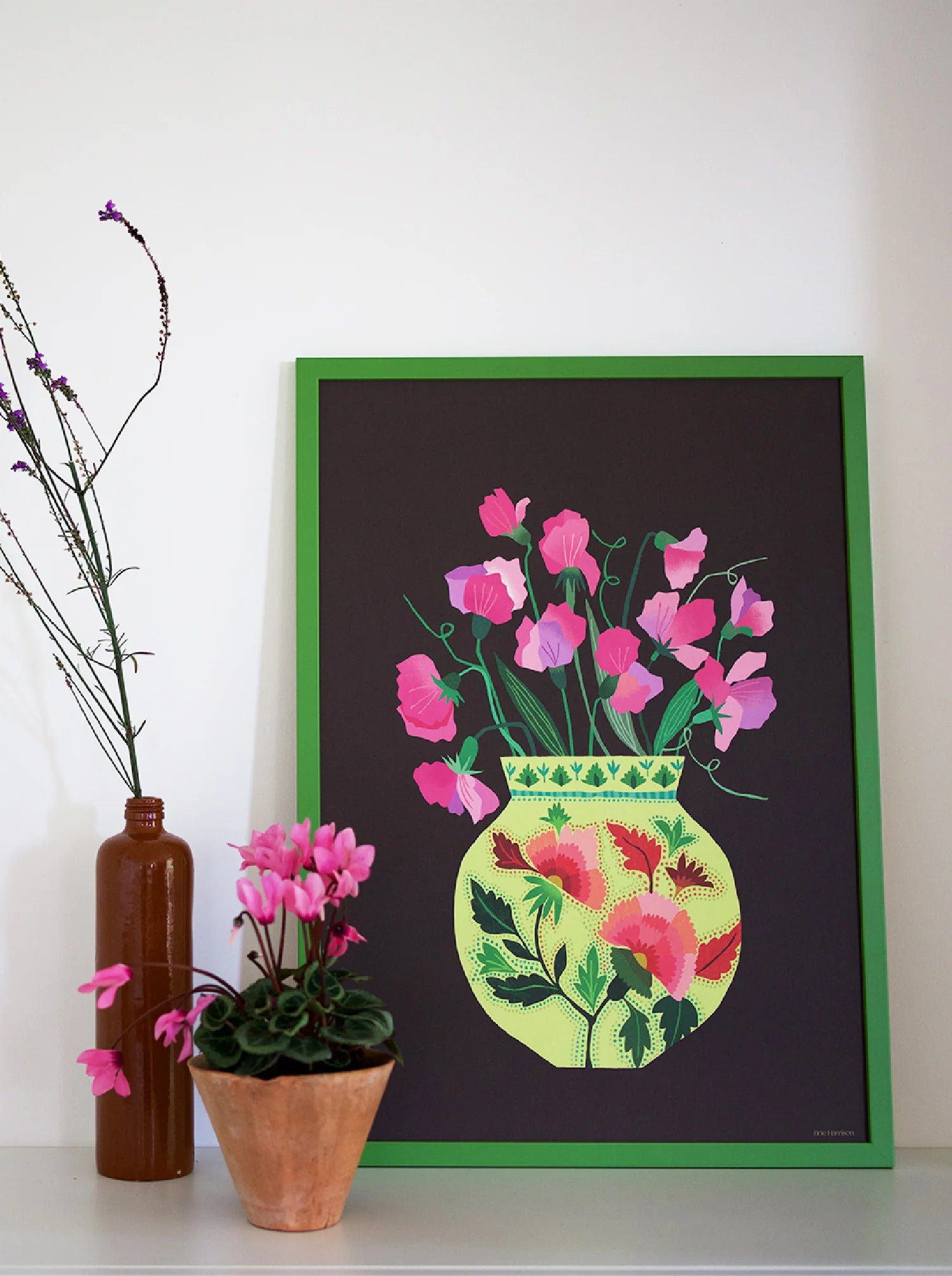 Brie Harrison Sweet Peas A4 Print - THE BRISTOL ARTISAN