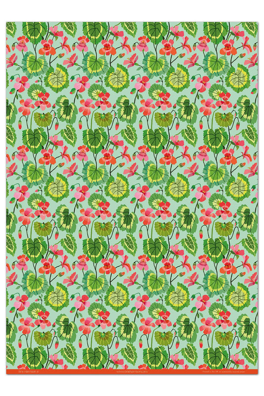 Gift Wrap - Geranium - THE BRISTOL ARTISAN