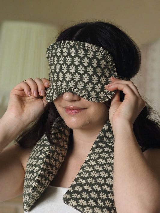 Block Print Eye Mask - Forest - THE BRISTOL ARTISAN