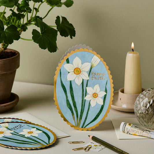 Narcissus ‘Happy Easter’ Card - THE BRISTOL ARTISAN
