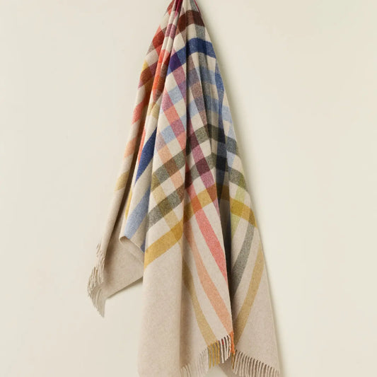 Henley Multicolour Merino Throw - Beige - THE BRISTOL ARTISAN