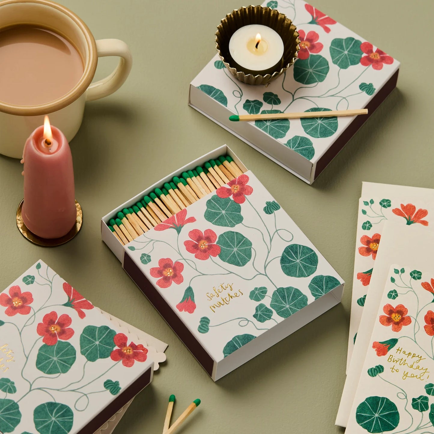 Nasturtium Luxury Matches by Archivist Gallery - THE BRISTOL ARTISAN