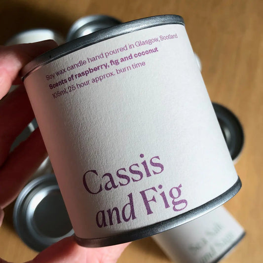 Cassis and Fig Soy Wax Candle Tin - THE BRISTOL ARTISAN