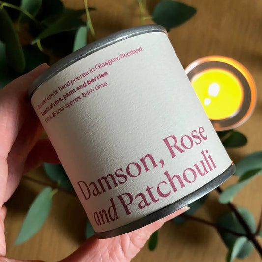 Damson, Rose and Patchouli Soy Wax Candle Tin - THE BRISTOL ARTISAN