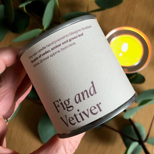 Fig and Vetiver Soy Wax Candle Tin - THE BRISTOL ARTISAN