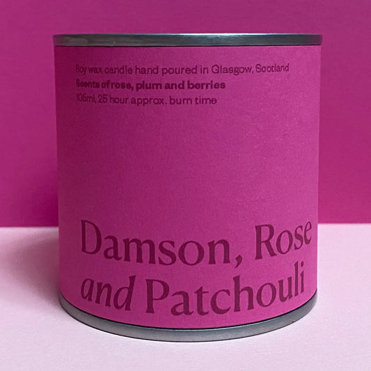 Valentine’s Day Edition - Damson, Rose and Patchouli Soy Wax Candle Tin - THE BRISTOL ARTISAN