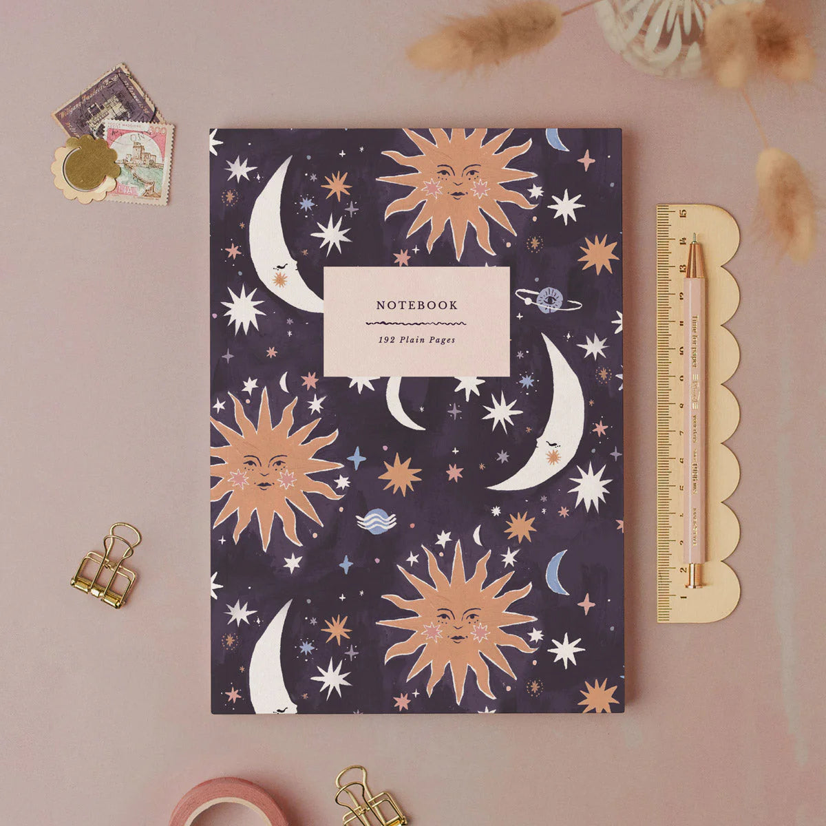 Sun and Moon A5 Notebook - THE BRISTOL ARTISAN