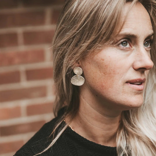 Bili Leather Earrings - Bronze - THE BRISTOL ARTISAN