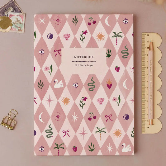 Blush Harlequin A5 Notebook - THE BRISTOL ARTISAN