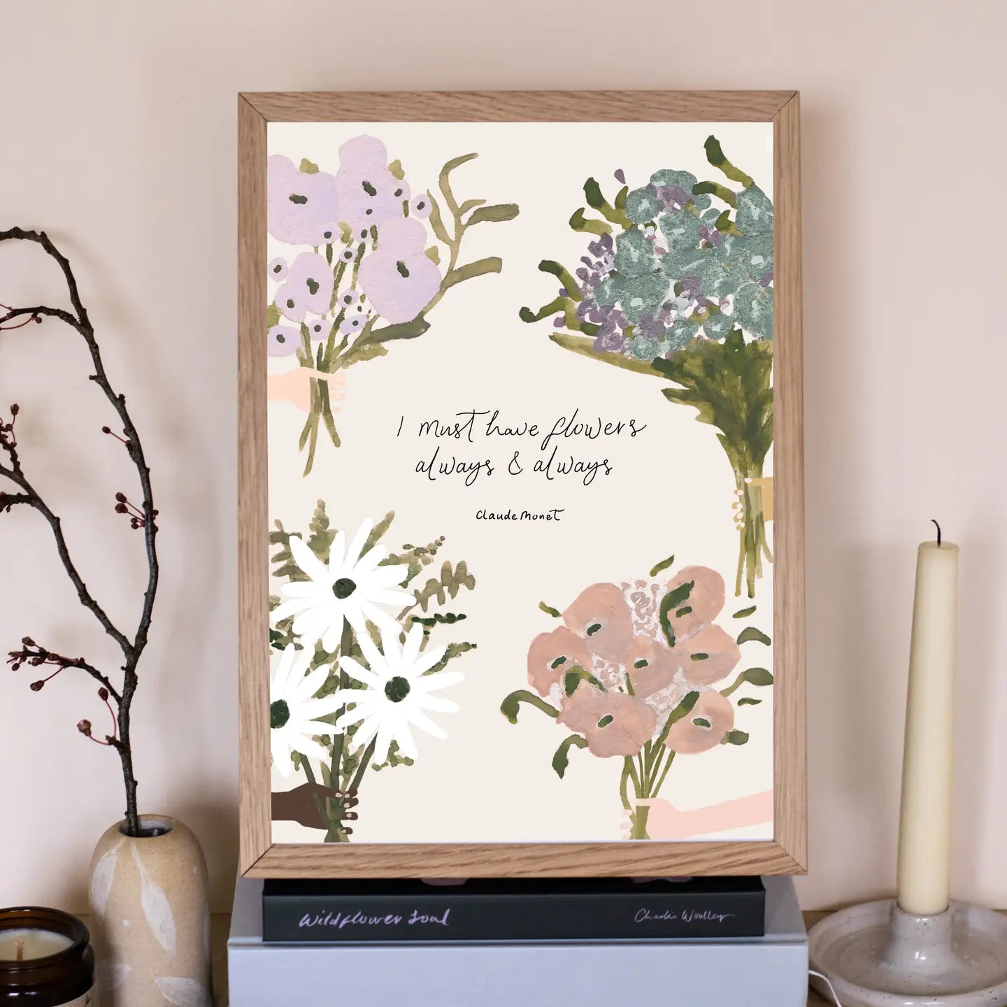 I Must Have Flowers A4 Art Print - THE BRISTOL ARTISAN