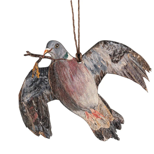 Wood Pigeon Wooden Decoration - THE BRISTOL ARTISAN