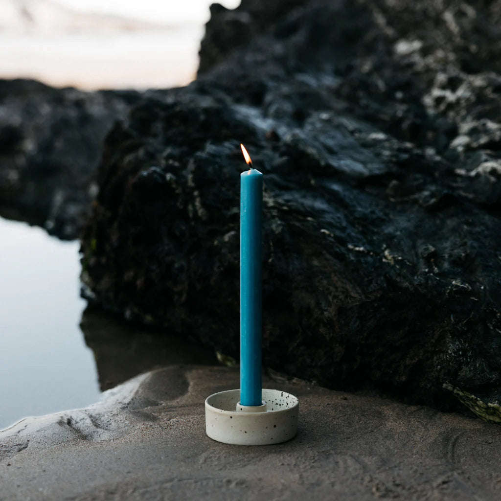 Dinner candle -  Tidepool Blue - THE BRISTOL ARTISAN