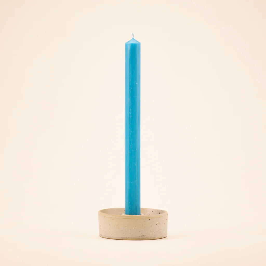 Dinner candle -  Tidepool Blue - THE BRISTOL ARTISAN