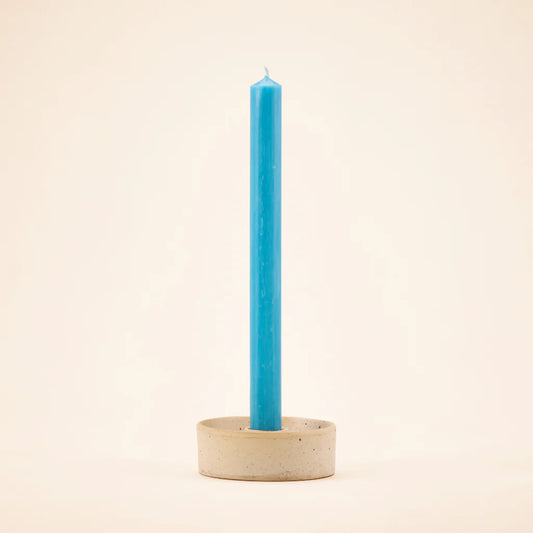Dinner candle -  Tidepool Blue - THE BRISTOL ARTISAN