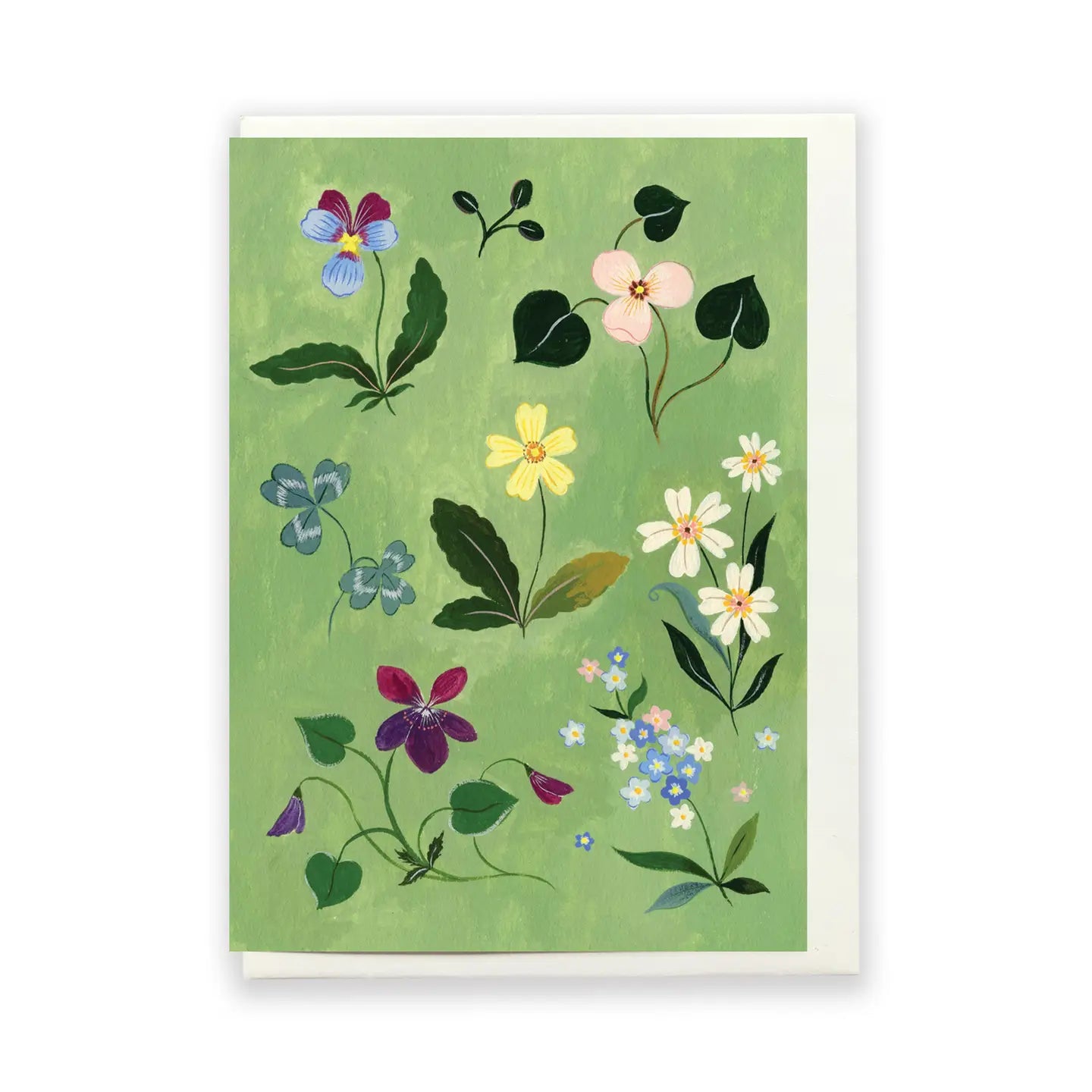 Green Wildflowers Card - THE BRISTOL ARTISAN