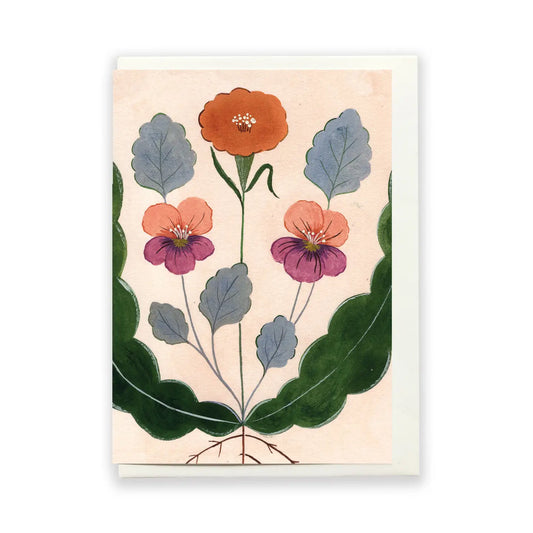 Red Flower Card - THE BRISTOL ARTISAN
