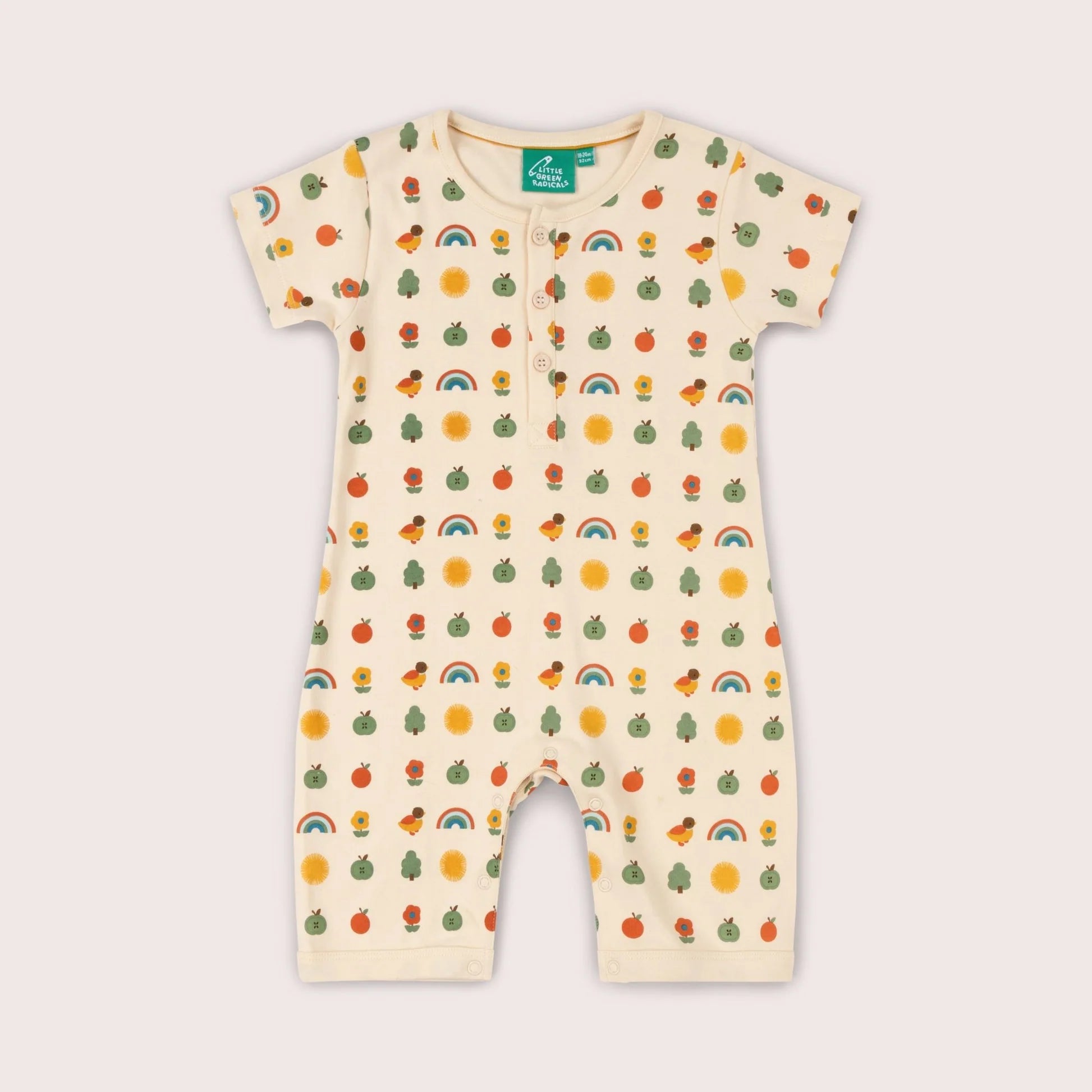 Vintage Rainbows Organic Romper - THE BRISTOL ARTISAN