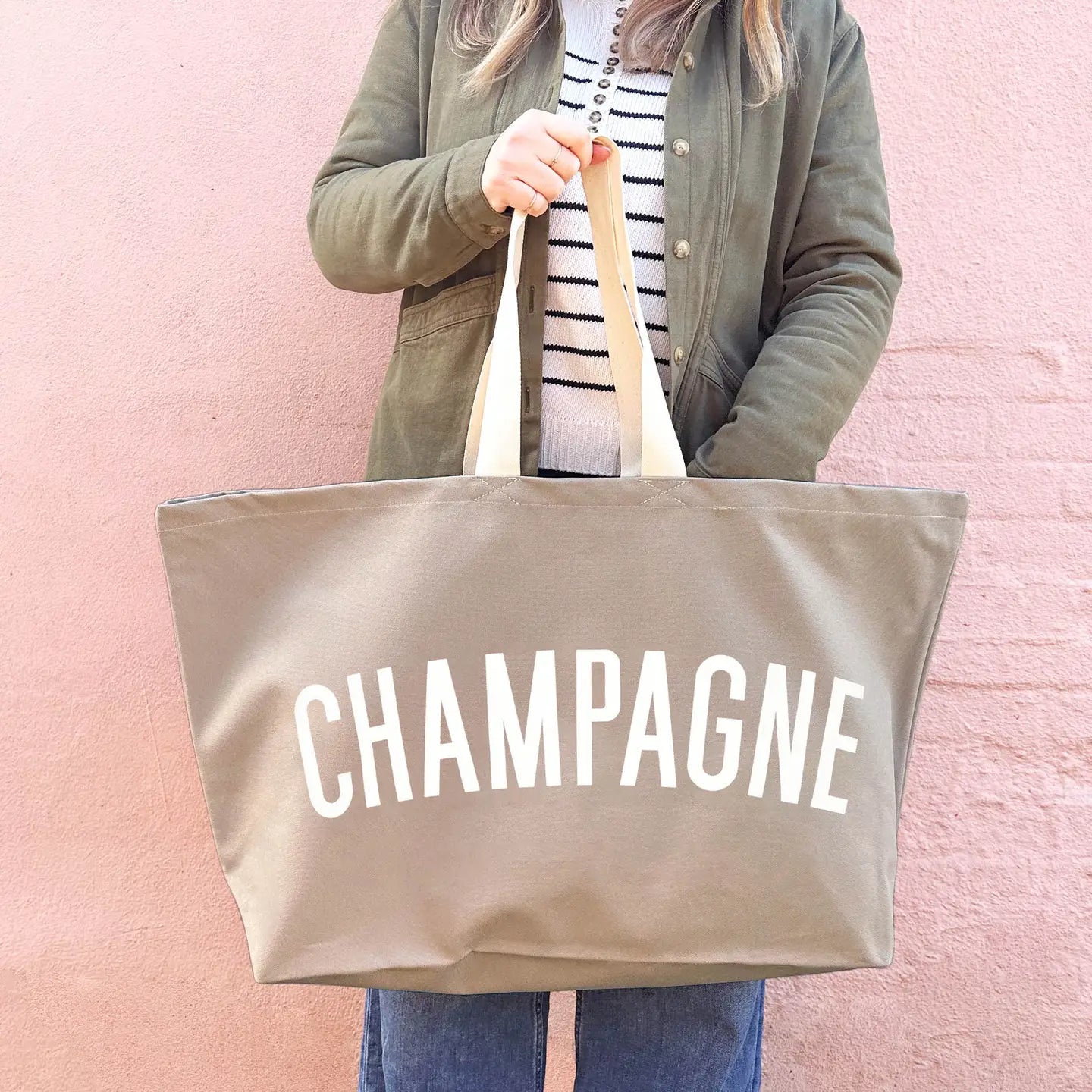 Champagne Large Tote Bag - THE BRISTOL ARTISAN
