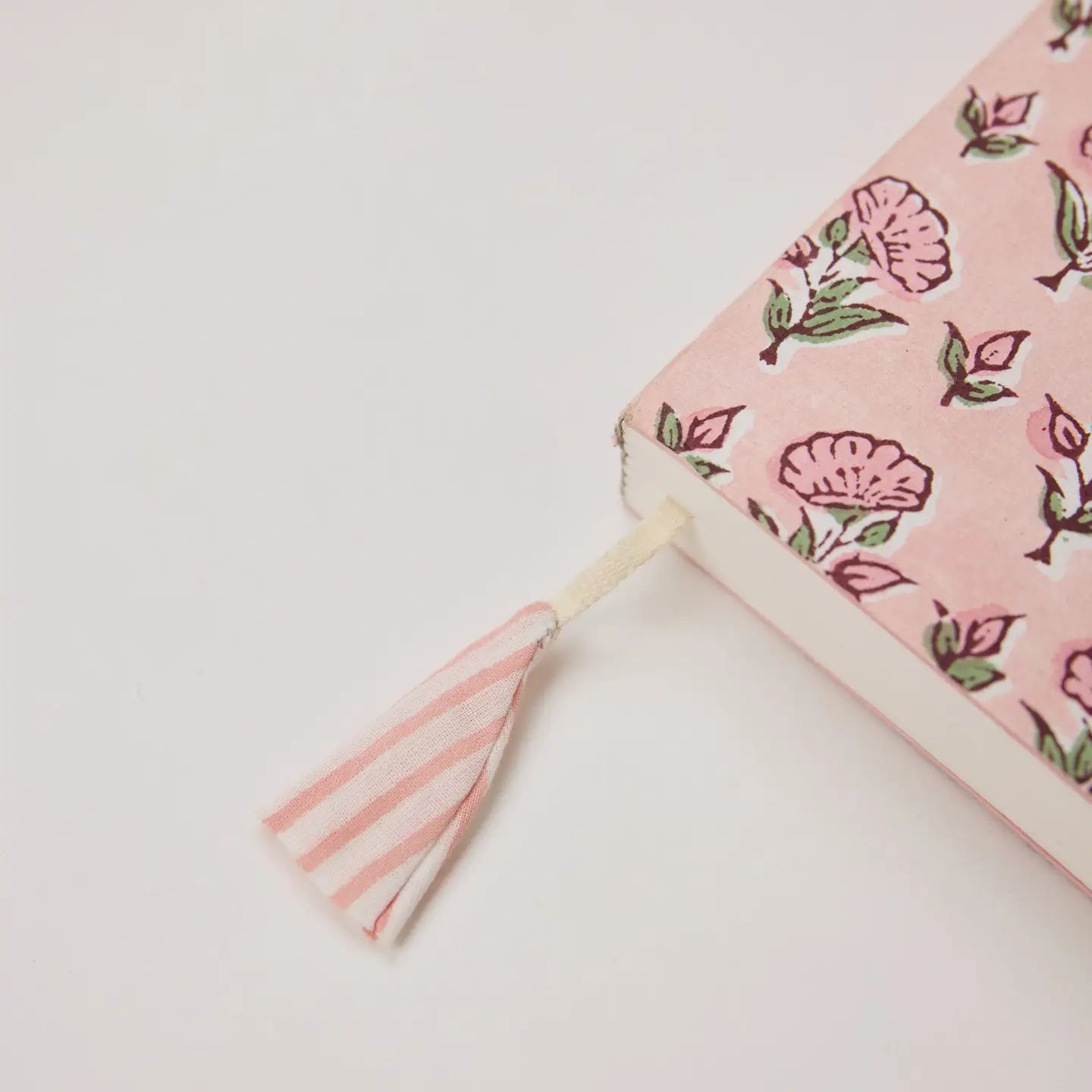 Block Printed Ruled A5 Notebook - Ditsy Floral Blush - THE BRISTOL ARTISAN