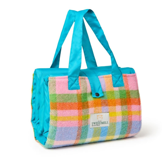 Festival Picnic Rug - Rainbow Check - THE BRISTOL ARTISAN