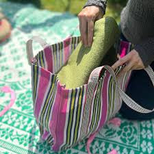 Recycled Woven Tote Bag - Fire