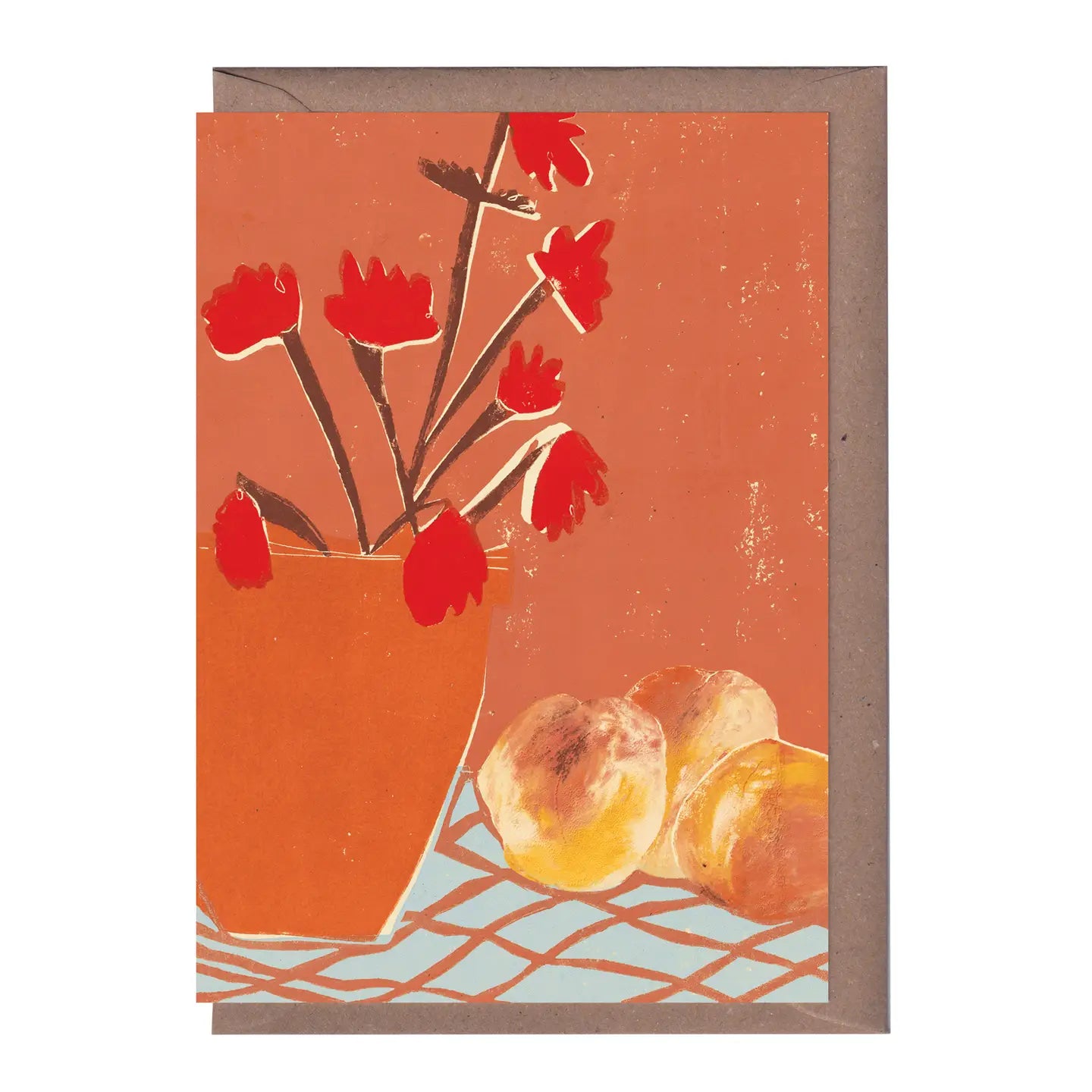 Peaches and Begonias Card