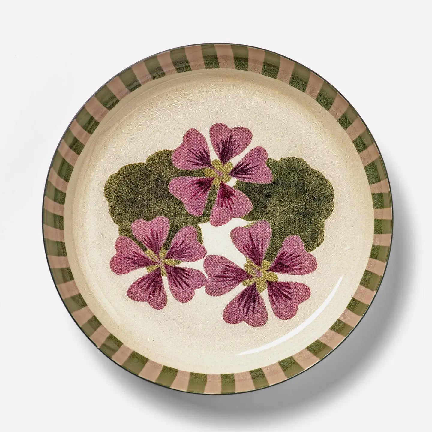 Small Enamel Round Tray - Geranium