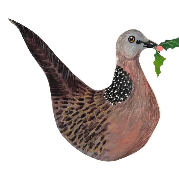Christmas Dove Birch Plywood Decoration