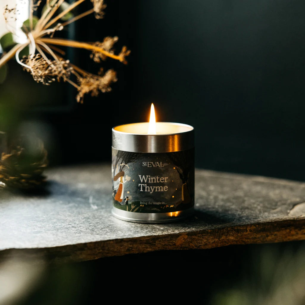 Winter Thyme Christmas candle Tin