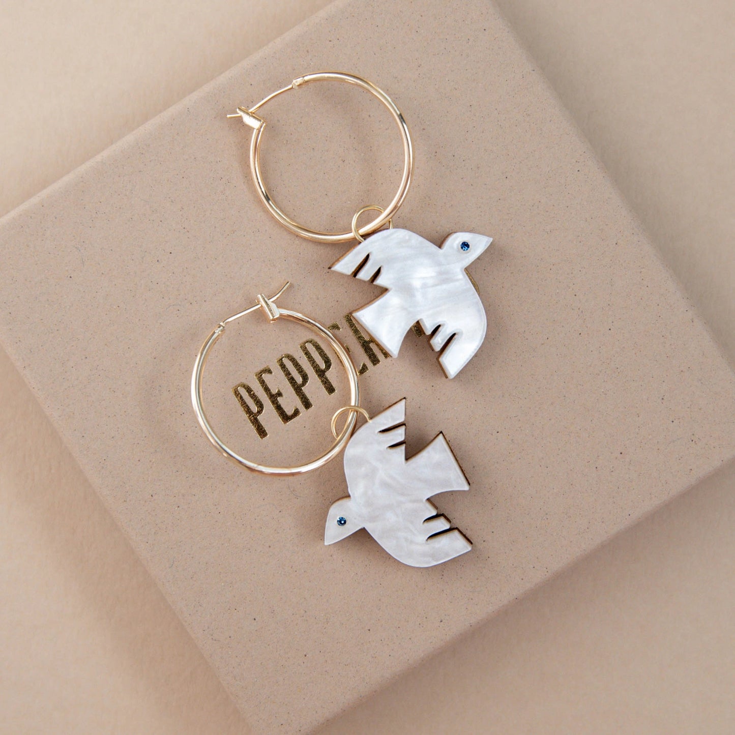 Flight bird Hoops - Marble White