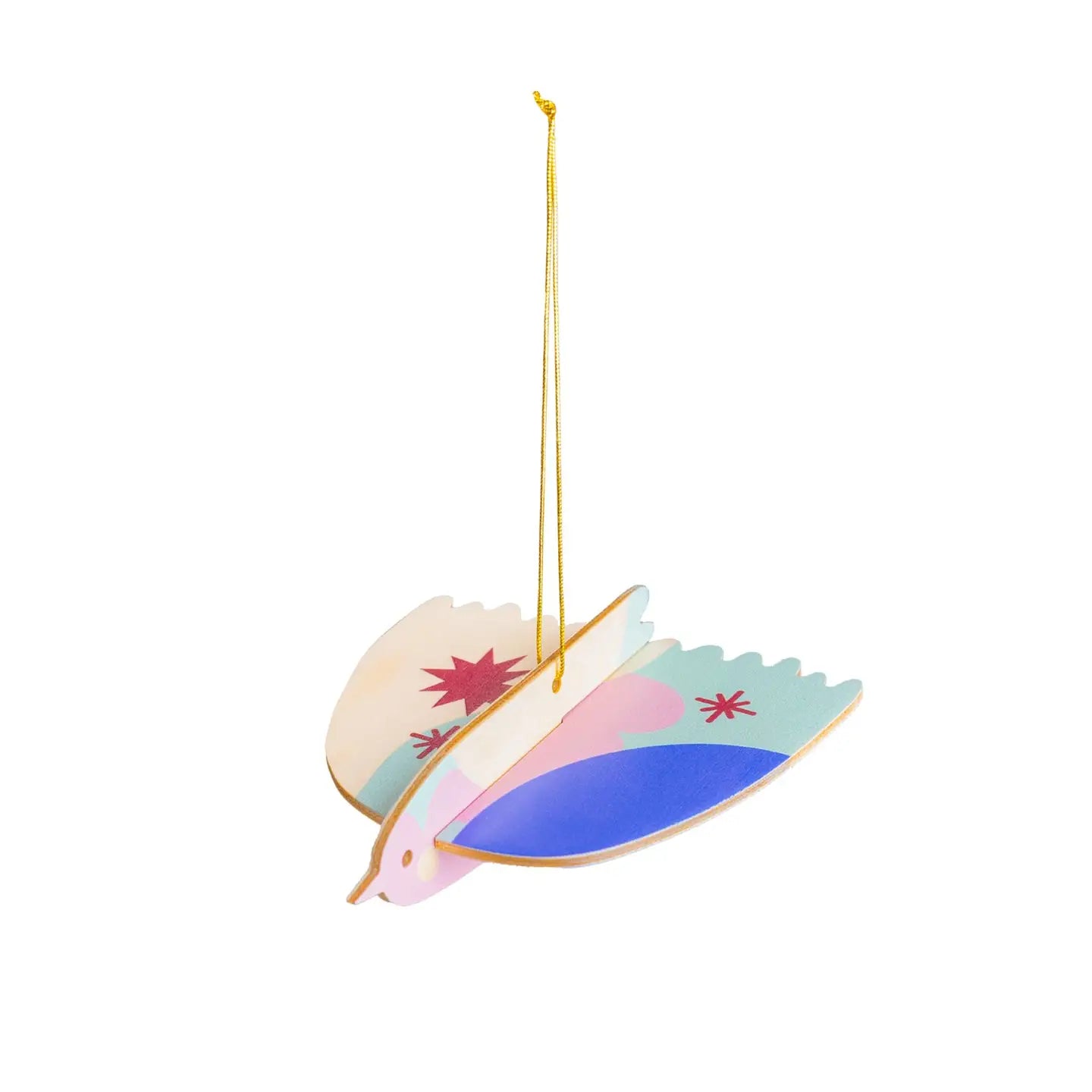 Wooden 3D Bird Christmas tree hanging decoration