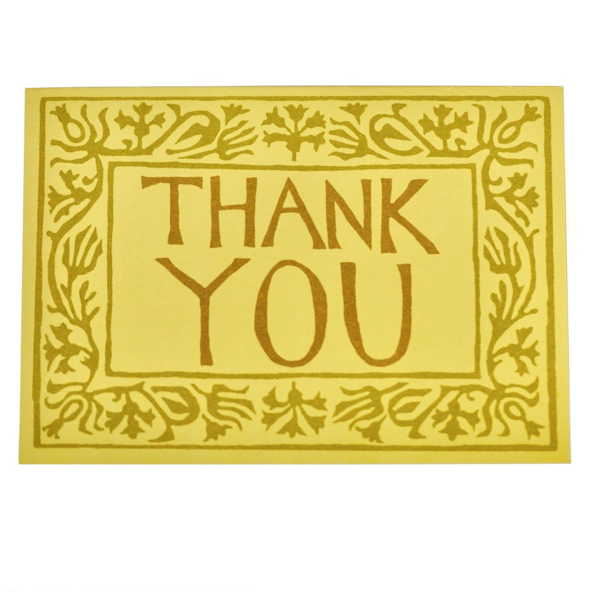 Pack of Ten Thank You Cards - Arabesque Yellow