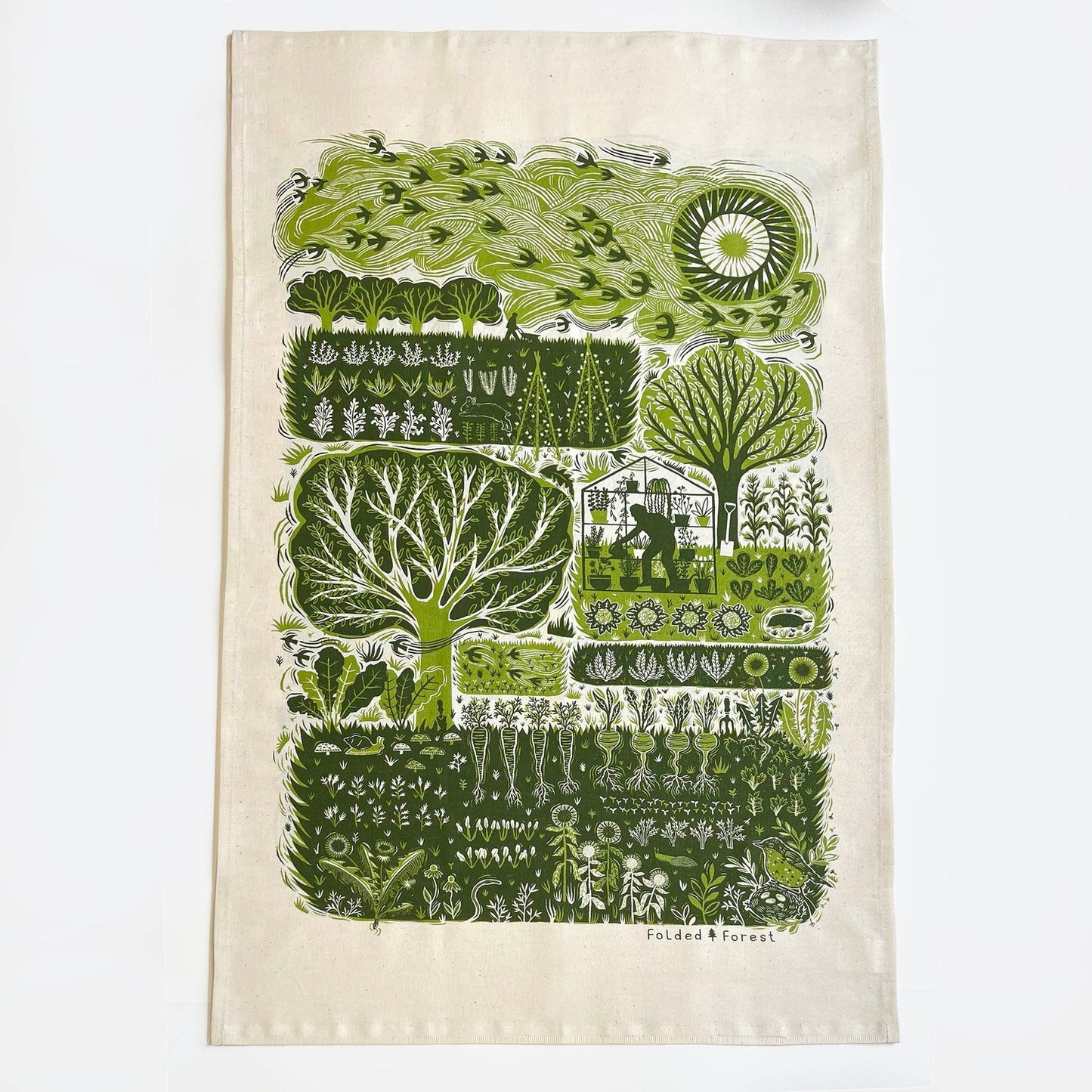 Allotment cotton Tea Towel - THE BRISTOL ARTISAN