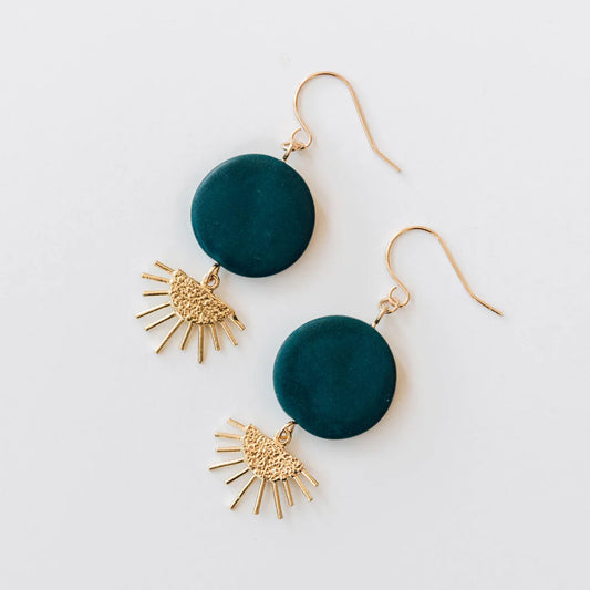 Sunset Earrings in Teal - THE BRISTOL ARTISAN