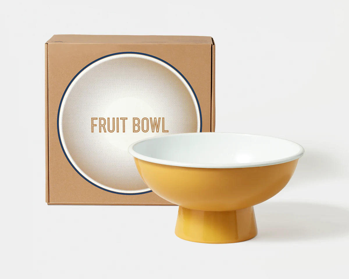 Falcon enamelware Fruit/punch/ice Bowl - Mustard - THE BRISTOL ARTISAN