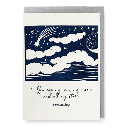 Sun, Moon and Stars Greetings Card - THE BRISTOL ARTISAN