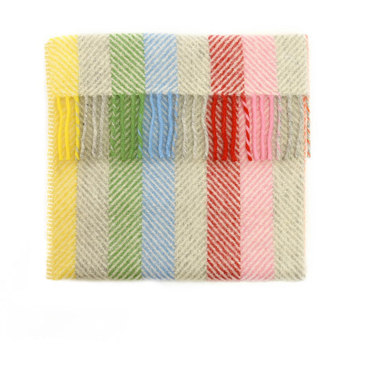 Herringbone Rainbow Baby Pram Blanket - THE BRISTOL ARTISAN