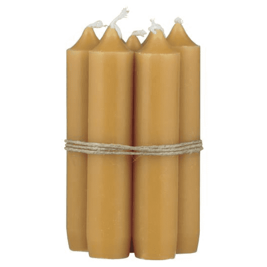 Bundle of five dinner candles - Mustard - THE BRISTOL ARTISAN