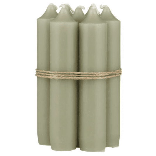 Bundle of five candles - Dusty Green - THE BRISTOL ARTISAN