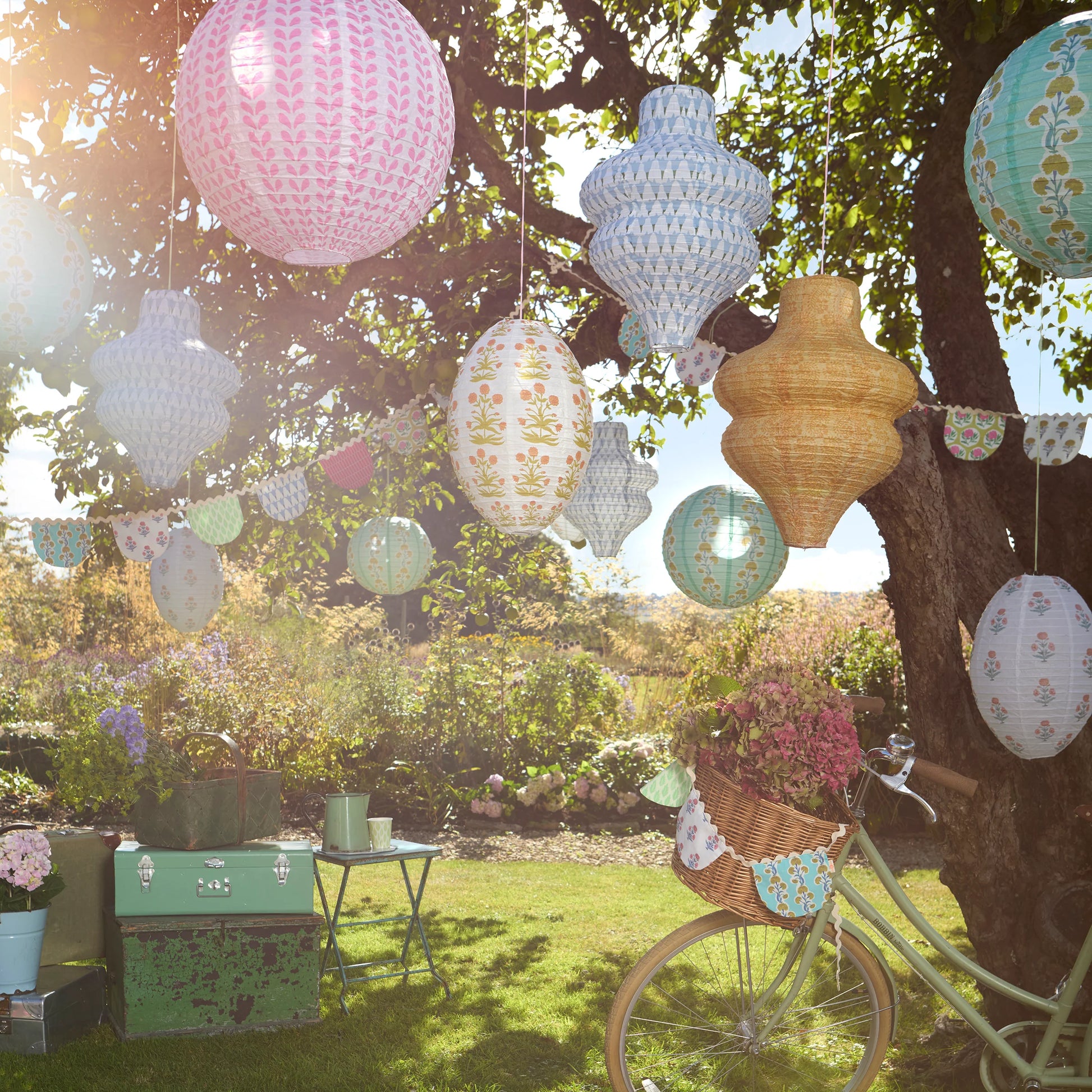 Molly Mahon Set of Three Paper Lantern decorations - THE BRISTOL ARTISAN