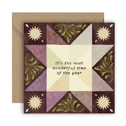 Most Wonderful time Christmas Card - THE BRISTOL ARTISAN