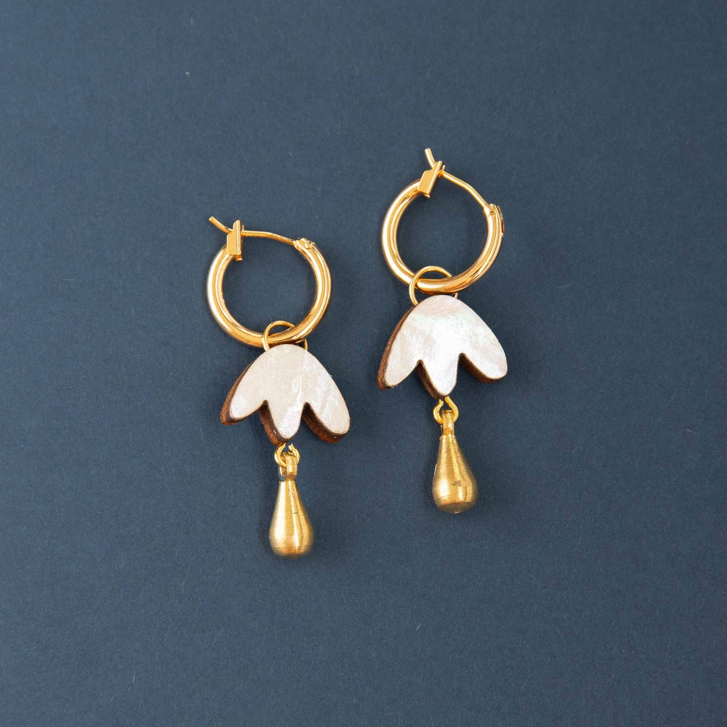Petal Drop Hoop Earrings by Pepper You - THE BRISTOL ARTISAN