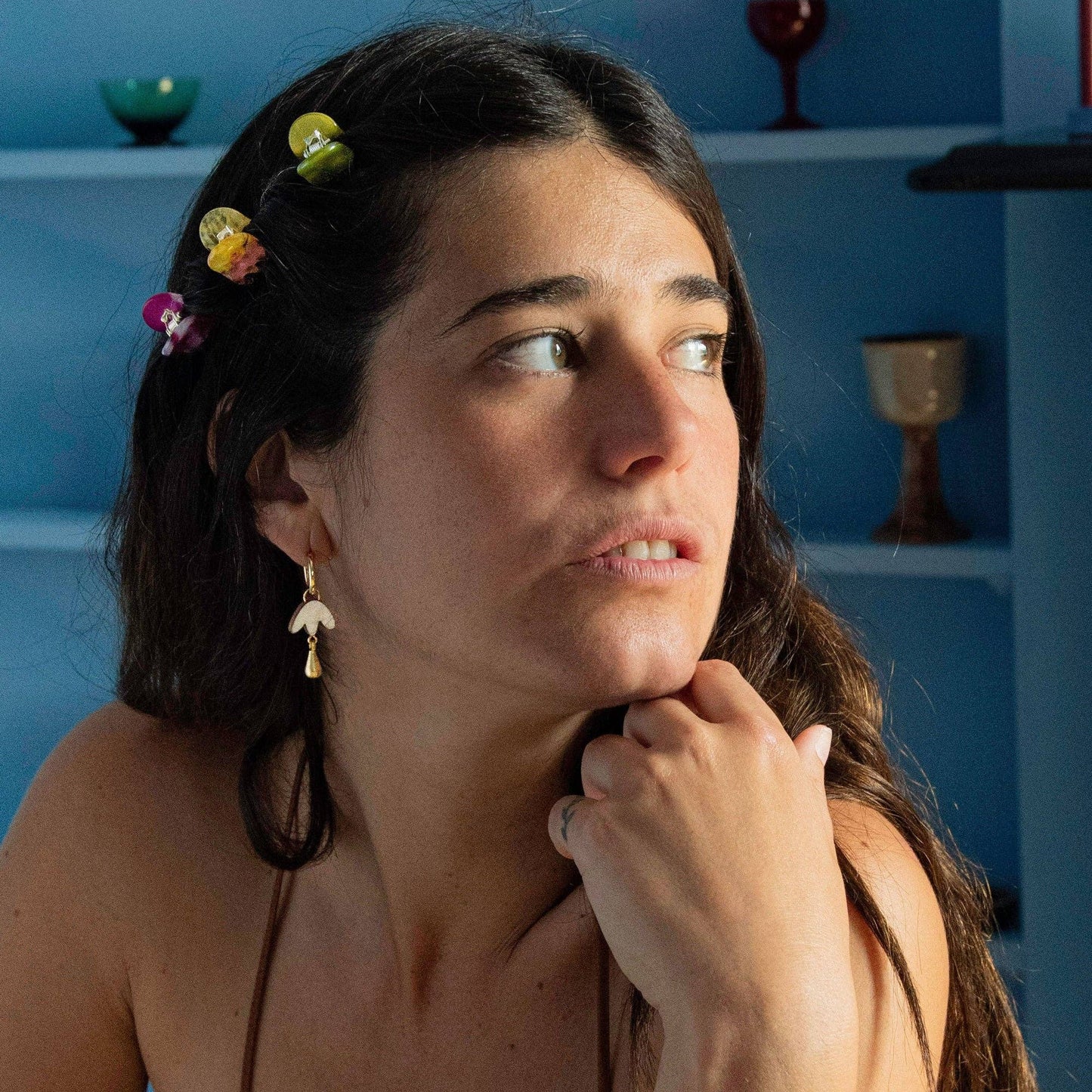 Petal Drop Hoop Earrings by Pepper You - THE BRISTOL ARTISAN