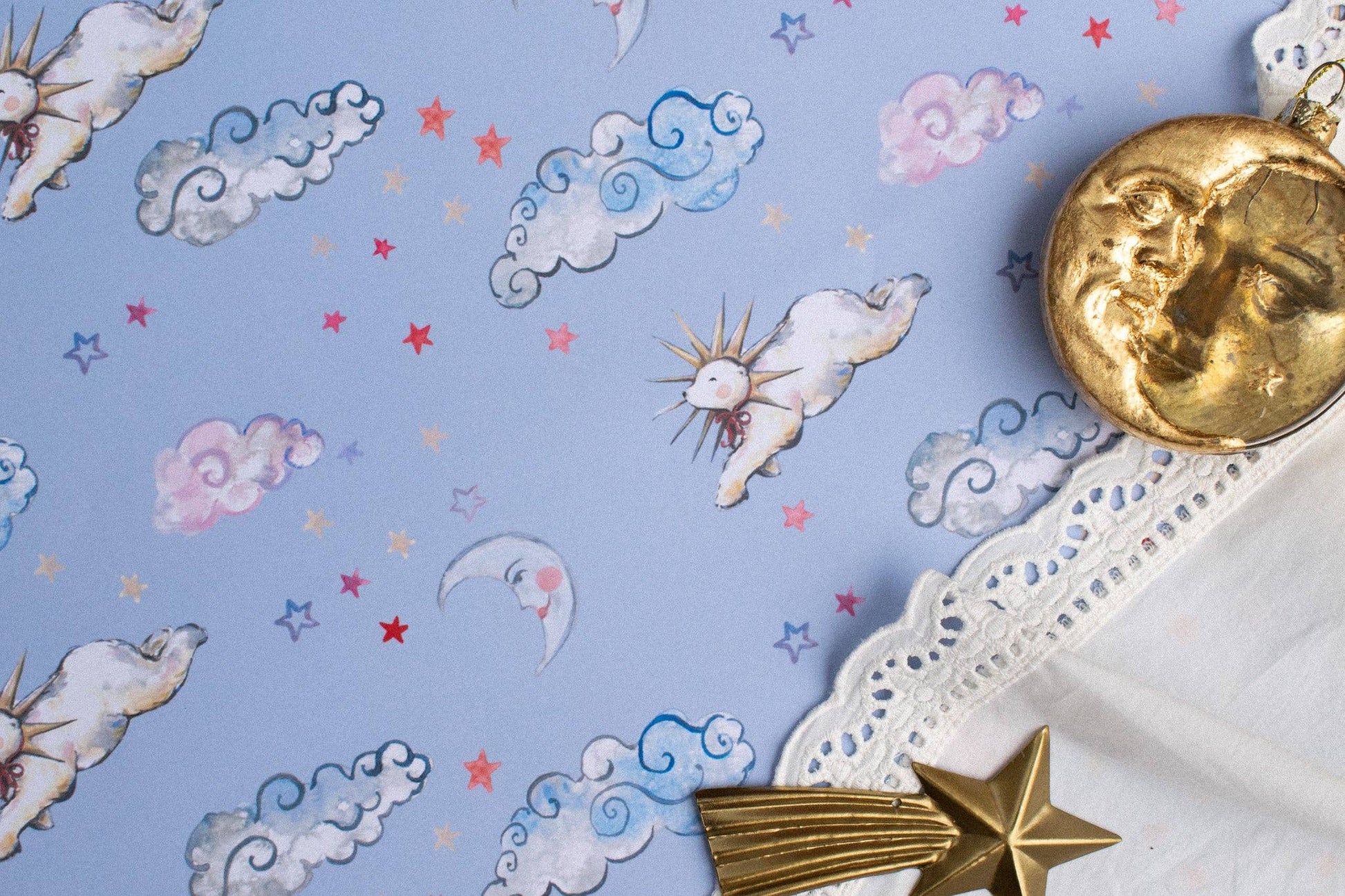 Polar bear 'Moonbeam' Gift Wrap - THE BRISTOL ARTISAN